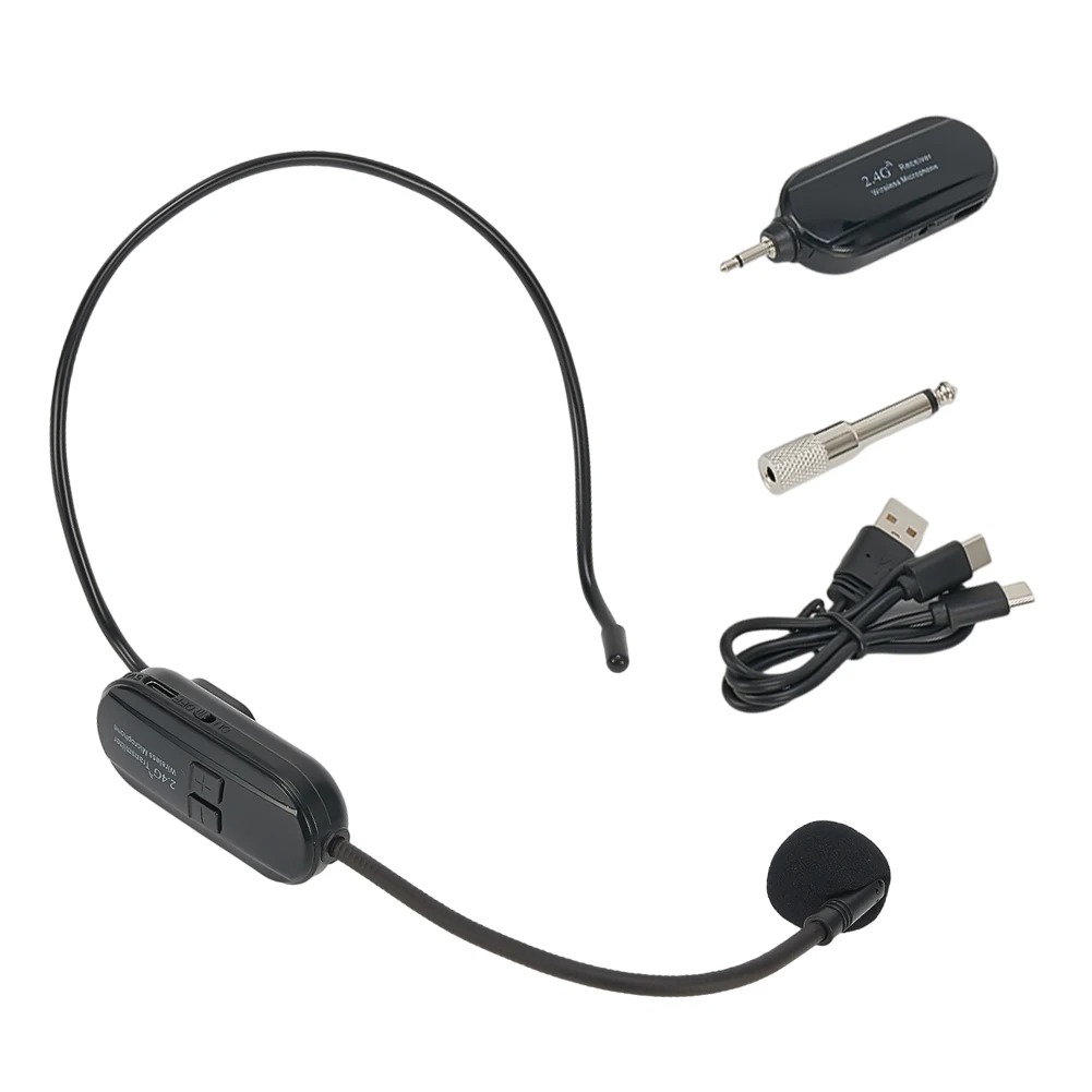 CLOVEY Wireless Lavalier Lapel Microphone 6.35mm Adapter 2.4G 2 Mic - SI09 Gambar produk CLOVEY Wireless Lavalier Lapel Microphone 6.35mm Adapter 2.4G 2 Mic - SI09