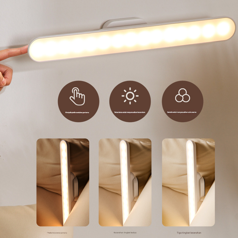 GESH Lampu Tempel Magnetic LED 3in1 Color Dimmable Rechargeable - G-31 Gambar produk GESH Lampu Tempel Magnetic LED 3in1 Color Dimmable Rechargeable - G-31