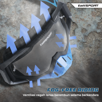 Gambar produk TaffSPORT Kacamata Helm Motor Goggles UV400 Protection Windproof Reflective - UV400