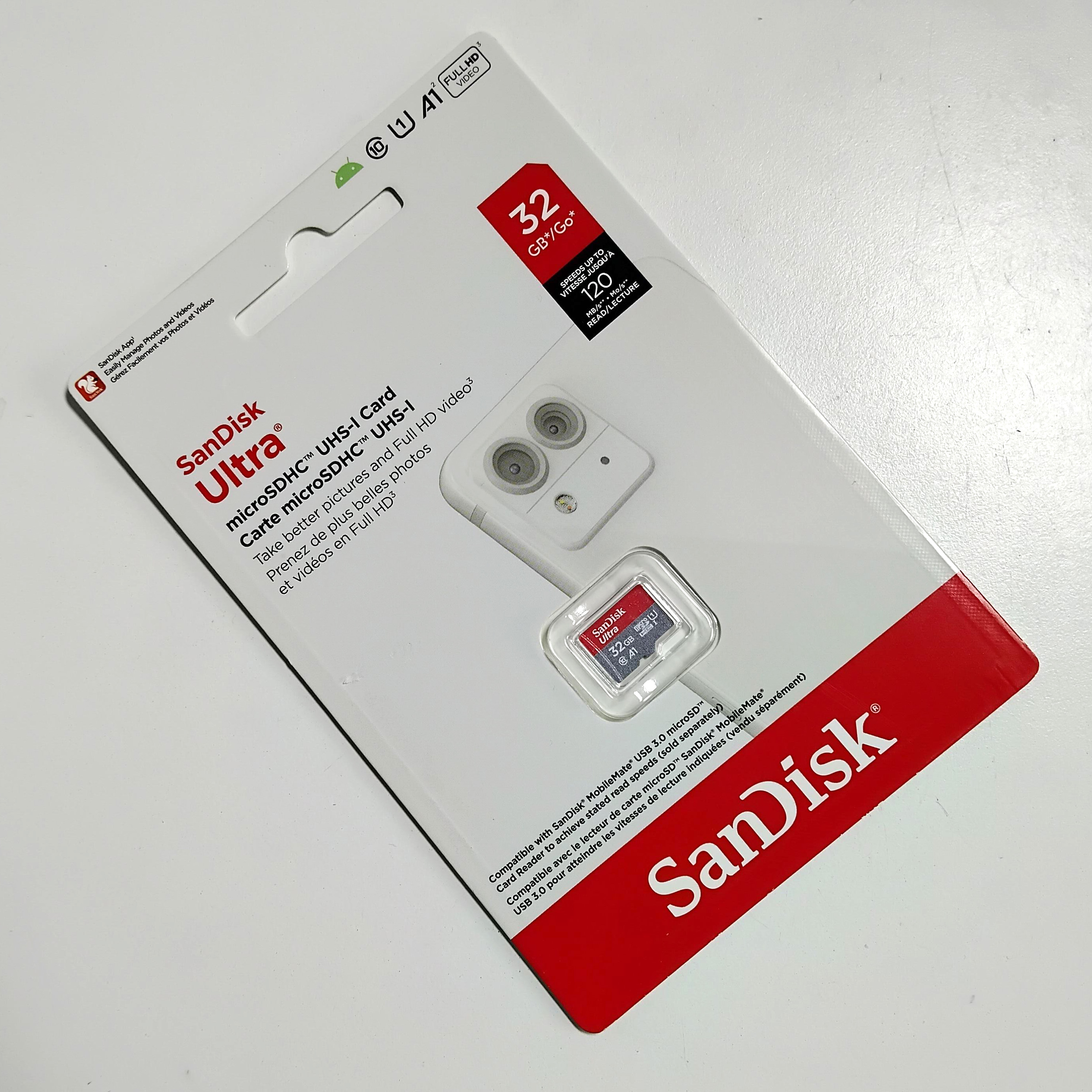 Gambar produk SanDisk Ultra microSDHC UHS-I Class 10 A1 120MB/s 32GB - SDSQUA4