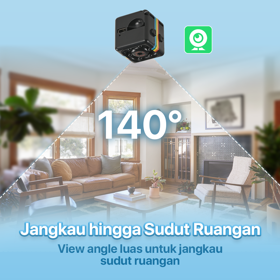 Gambar produk Perciron Kamera CCTV Outdoor Mini Motion Detection FHD 1080P - SQ11