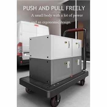 Gambar produk PICKU Troli Barang Lipat Foldable Flatbed Cart Silent Wheel 58x88cm - PC-88