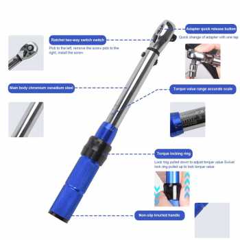 Gambar produk Benkai Set Kunci Ratchet Torque Wrench 2-24N.m 15 PCS - B2-24