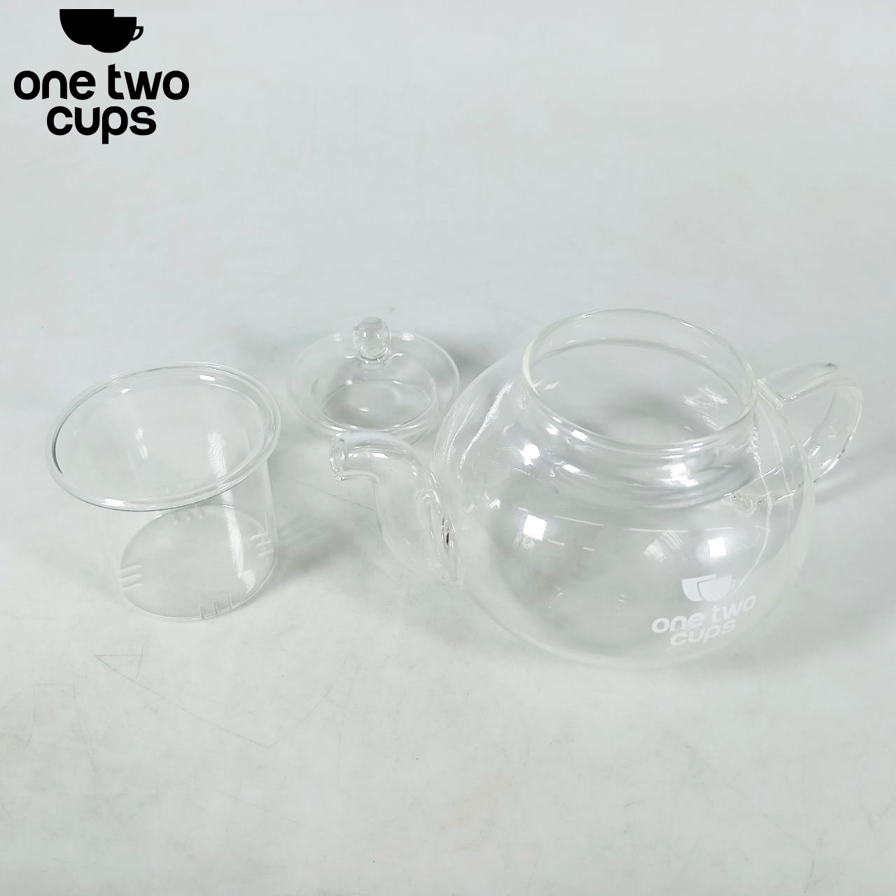 One Two Cups Teko Teh Kaca Saringan Tahan Panas Japanese Style Teapot 400ml - 8CV101 Gambar produk One Two Cups Teko Teh Kaca Saringan Tahan Panas Japanese Style Teapot 400ml - 8CV101