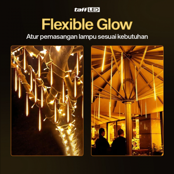 Gambar produk TaffLED Lampu Hias String Lights Meteor Waterproof Warm White 8 PCS - XH480