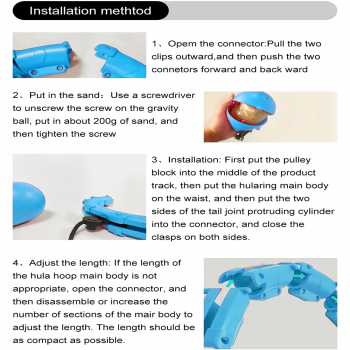 Gambar produk RUNASK Alat Fitness Cincin Pelangsing Hula Hoop Waist Adjustable - RK013