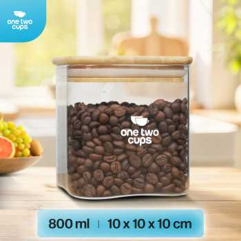 One Two Cups Toples Kaca Penyimpanan Makanan Kedap Udara Storage Jar - HC1019