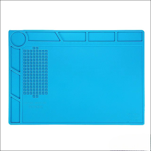 LUXIANZI Alas Matras Solder Heat Insulation Mat Non Magnetic 350x250mm - S130 Gambar produk LUXIANZI Alas Matras Solder Heat Insulation Mat Non Magnetic 350x250mm - S130
