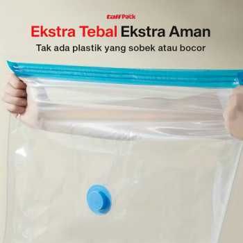 Gambar produk TaffPACK Kantong Plastik Vakum Pakaian Multifungsi Vacuum Bag 1 PCS 80x110cm - YK-1000