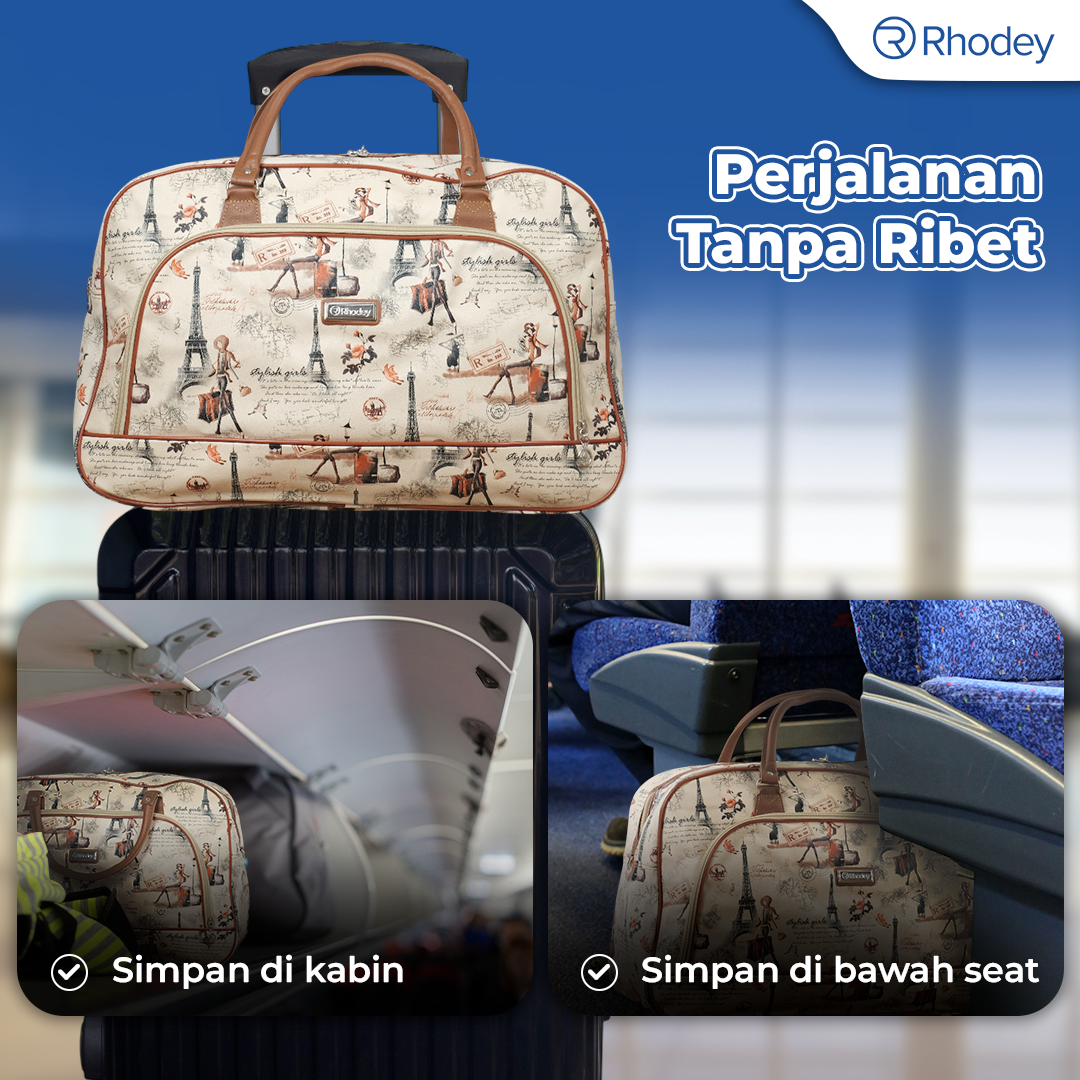 Gambar produk Rhodey RAIMIQI SEMOR Tas Jinjing Duffle Bag PU Leather Unisex 20 Inch Iron Beauty - CB001