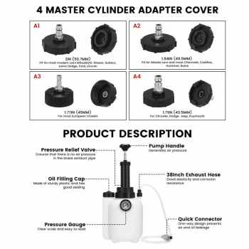 Gambar produk CHIGE Alat Pengganti Minyak Rem Mobil Vacuum Brake Fluid Pump 1 Set 3L - CH56