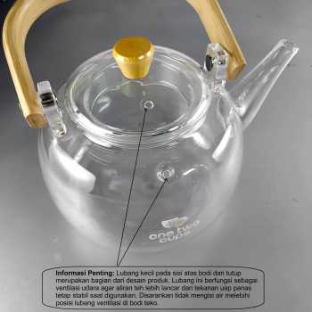 Gambar produk One Two Cups Teko Teh Pitcher Japanese Style Tahan Panas Api Teapot 1000ml - 8CV101