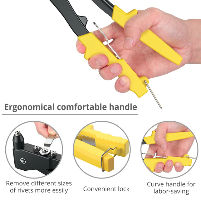 Gambar produk JERBOR Baut Rivet Universal Blind Rivets Tool Set with Gun 120PCS - XM20