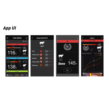 Gambar produk TEK Termometer Makanan Digital Daging BBQ Bluetooth Wireless 2 Probe - AT-02