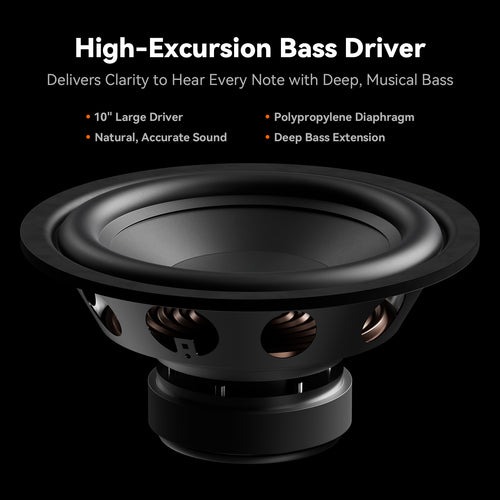 Gambar produk Fosi Audio Active Speaker Subwoofer HiFi 10 Inch Driver Smart DSP 500W - SW10