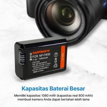Gambar produk Taffware Baterai Kamera NP-FW50 for Sony Alpha a6500 a6300 1080mAh