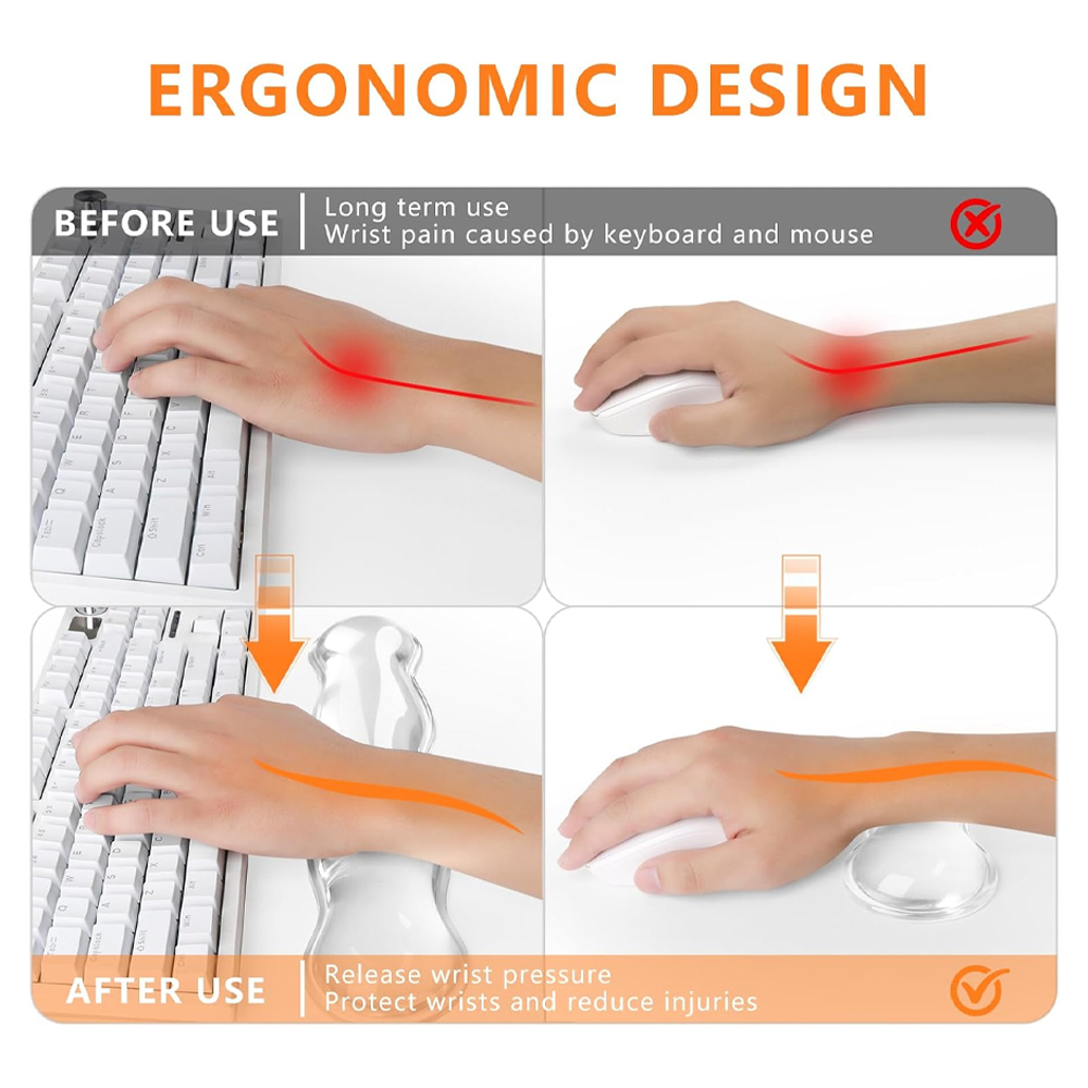 Gambar produk KEPUTA Sandaran Tangan Keyboard Wrist Rest Cool Silicone Gel - KP-36