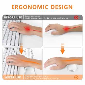 Gambar produk KEPUTA Sandaran Tangan Keyboard Wrist Rest Cool Silicone Gel - KP-36