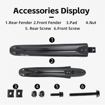 Gambar produk WEST BIKING Spakbor Sepeda Depan Belakang Fender Mudguard MTB Plastic - WB50