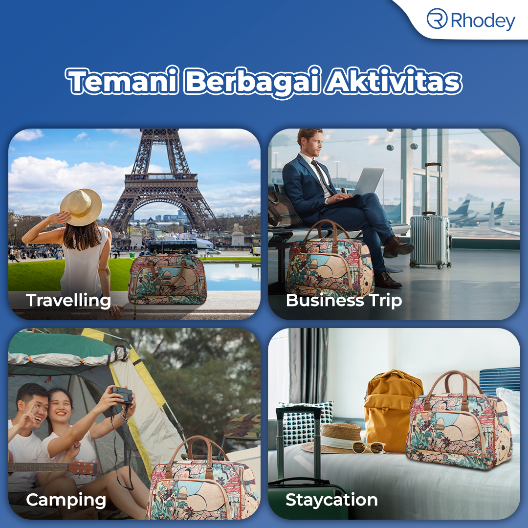 Rhodey RAIMIQI SEMOR Tas Jinjing Duffle Bag PU Leather Unisex 20 Inch Large Bear - CB001 Gambar produk Rhodey RAIMIQI SEMOR Tas Jinjing Duffle Bag PU Leather Unisex 20 Inch Large Bear - CB001