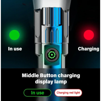 Gambar produk RLTEC Lampu Senter LED Rechargeable Flashlight 500 Lumens P50 1200mAh - 908