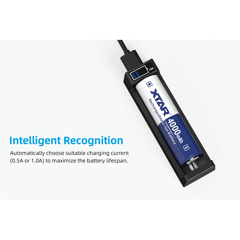 XTAR Charger Baterai 1 Slot 14500 18650 18650 Li-Ion 3.7V LCD Type C - ANT MC1 Plus Gambar produk XTAR Charger Baterai 1 Slot 14500 18650 18650 Li-Ion 3.7V LCD Type C - ANT MC1 Plus