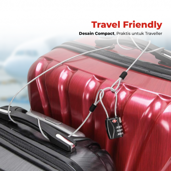 Gambar produk CJSJ Gembok Koper Angka 3 Digit Suitcase Password TSA Lock - TSA007