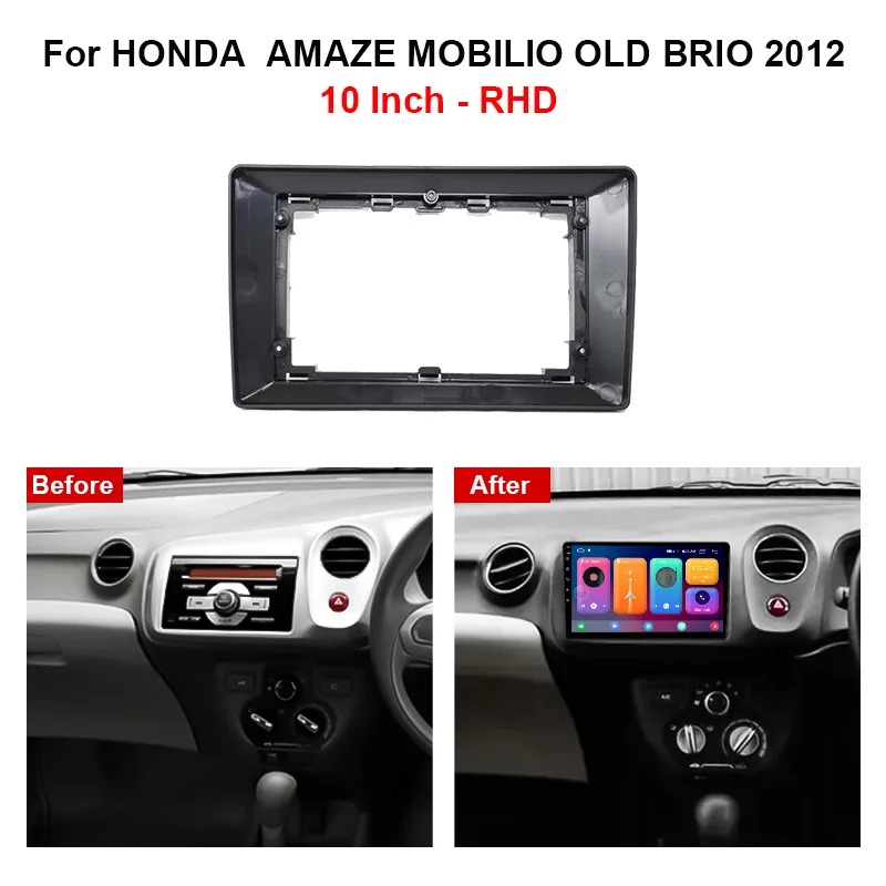 KUFINE Frame Head Unit ABS 10 Inch Car Player Honda Brio 2012 - KF-12 Gambar produk KUFINE Frame Head Unit ABS 10 Inch Car Player Honda Brio 2012 - KF-12