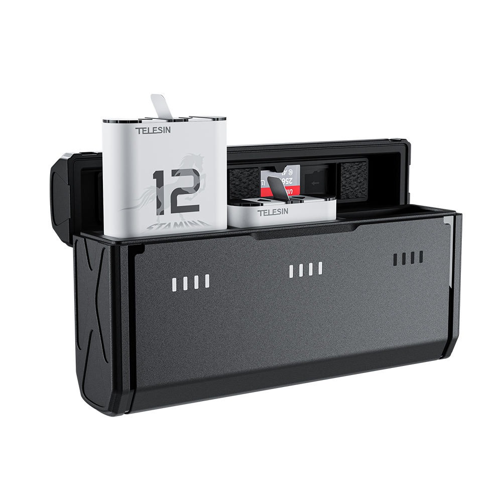 Gambar produk TELESIN Charger Baterai Box Kamera GoPro Hero 9 to 12 with 2 Battery - S0-ECB-01-TGP