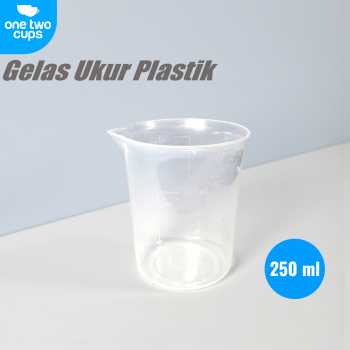 One Two Cups Gelas Ukur Plastik Dapur Laboratorium Measuring Cup - B4
