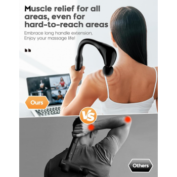 Gambar produk PASSCOOL Alat Pijat Elektrik Punggung Tangan Massage Muscle Gun Handle - PL09