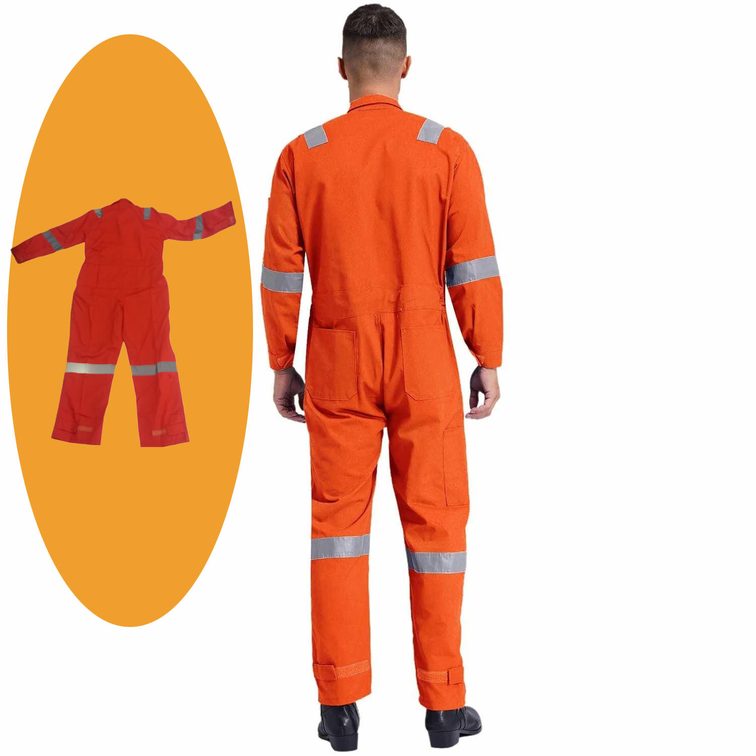 Gambar produk Doomiva Pakaian Kerja Safety Wearpack Coverall Reflective Strips XL - DM-480