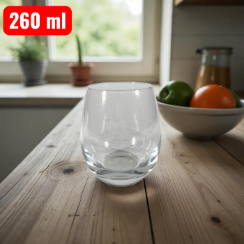 Gambar produk Senno Gelas Kaca Bentuk Oval Glass Water Tea Coffee Drinking Kitchen - SN503
