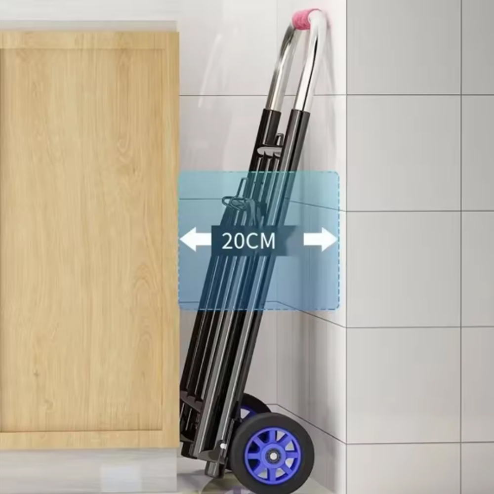 Gambar produk HAOTOOLS Troli Barang Lipat Foldable Trolley Telescopic Rubber Wheels - HT-28