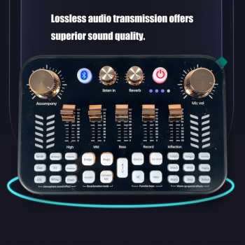 Gambar produk LIEYUAN Sound Card Mixer External Bluetooth Live Broadcast 1200mAh - V19