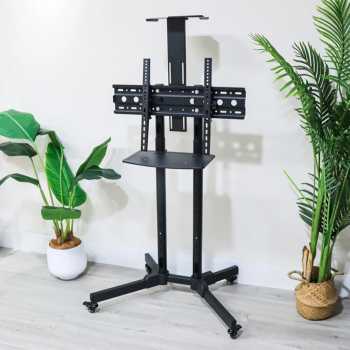 Gambar produk IBOWZ Bracket TV Floor Stand Wheel VESA 600x400 for 32-65 Inch TV - 1500B