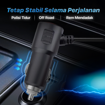 Gambar produk ADOREHER Car Charger Mobil PD QC Cigarette Type C Dual USB Port 120W - D-25