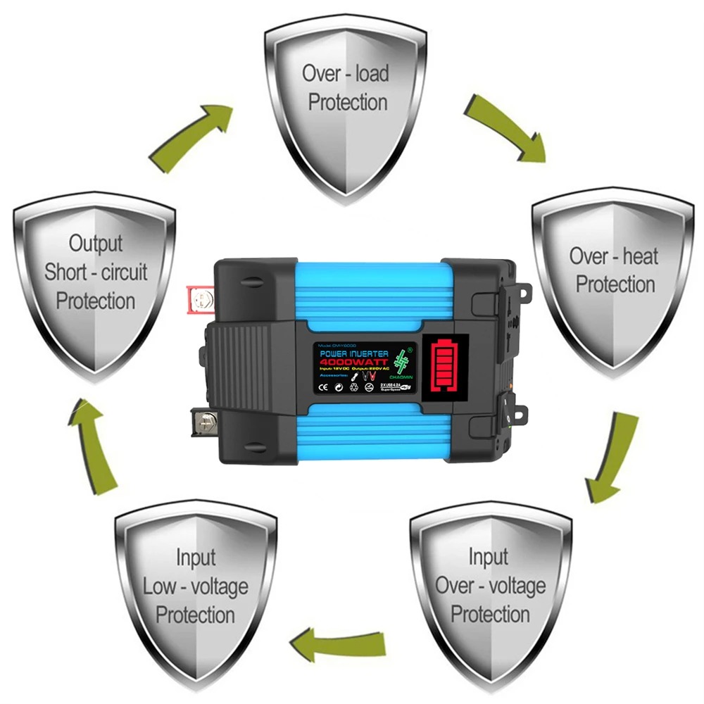 Taffware Power Inverter Mobil Modified Sine Wave 12V to AC 220V 6000W - NBR6000W Gambar produk Taffware Power Inverter Mobil Modified Sine Wave 12V to AC 220V 6000W - NBR6000W