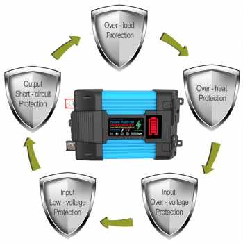 Gambar produk Taffware Power Inverter Mobil Modified Sine Wave 12V to AC 220V 6000W - NBR6000W