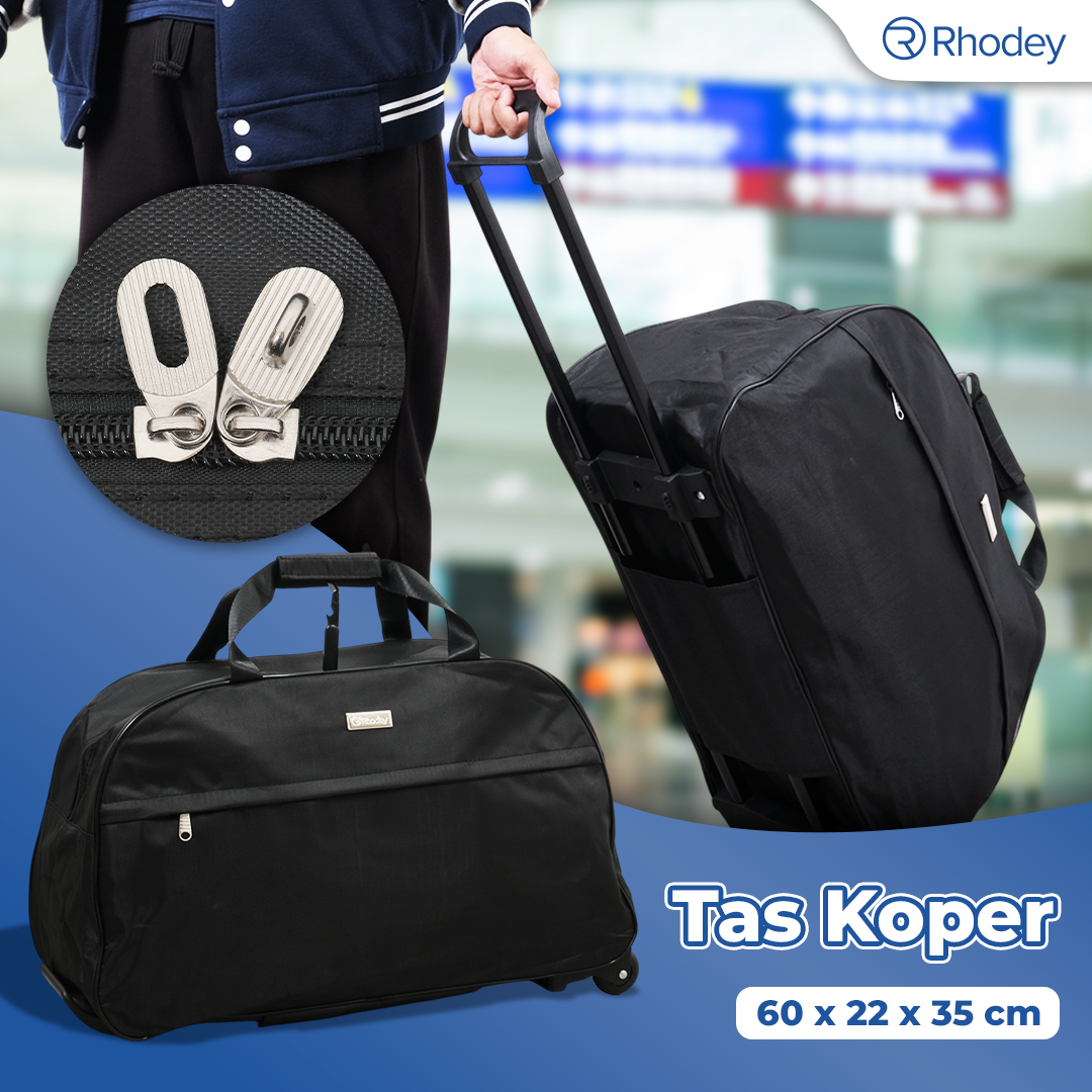Rhodey Tas Koper Duffle Travel Bag with Trolley Size L Gambar produk Rhodey Tas Koper Duffle Travel Bag with Trolley Size L