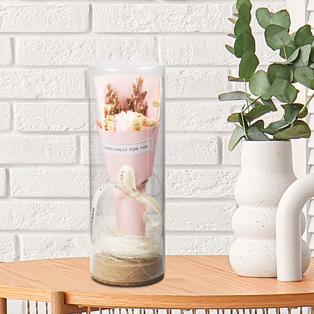 AINYROS Lampu Bunga Dekorasi LED Eternal Flower Dome Glass Cover Carnation - AN2185 Gambar produk AINYROS Lampu Bunga Dekorasi LED Eternal Flower Dome Glass Cover Carnation - AN2185