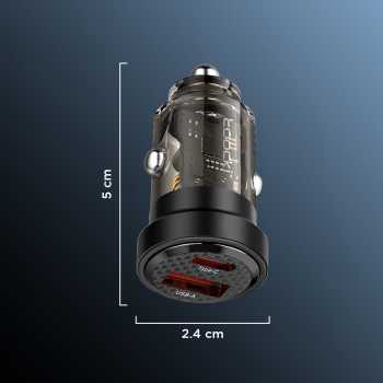 Gambar produk Toocki Car Charger Mobil Fast Charging PD QC 3.0 USB Type C Port 33W - TCCAC-WR01