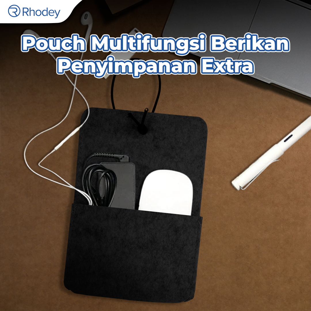 Rhodey Sleeve Case Laptop Macbook Felt with Pouch 12 Inch - AK01 Gambar produk Rhodey Sleeve Case Laptop Macbook Felt with Pouch 12 Inch - AK01