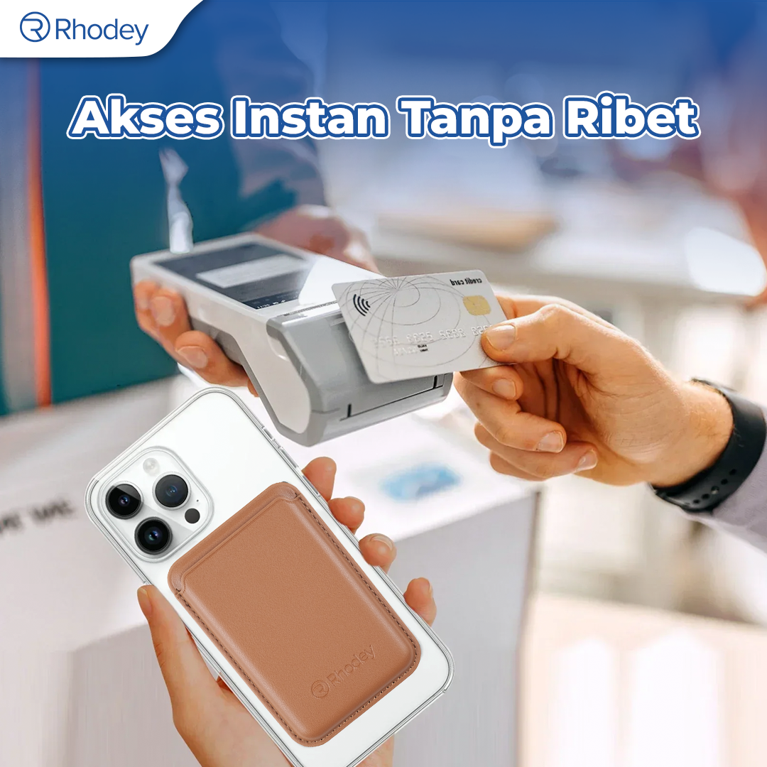 Rhodey Dompet Kartu Magnetic Card Holder MagSafe PU Leather for iPhone - WM-95 Gambar produk Rhodey Dompet Kartu Magnetic Card Holder MagSafe PU Leather for iPhone - WM-95