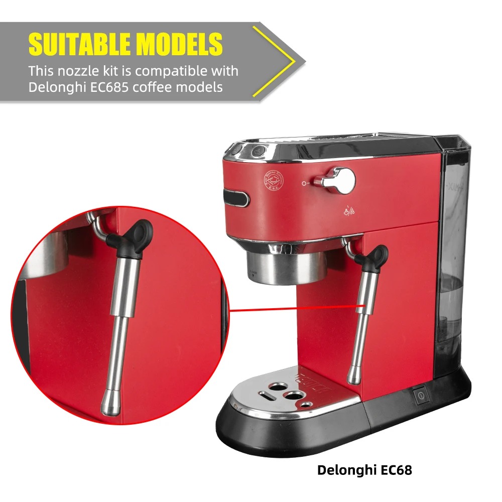 WALFRONT Steam Wand Nozzle Coffee Machine Delonghi EC685 Stainless 304 - WF-34 Gambar produk WALFRONT Steam Wand Nozzle Coffee Machine Delonghi EC685 Stainless 304 - WF-34
