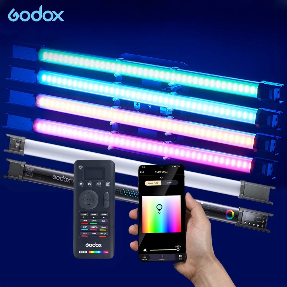 Gambar produk Godox Lampu Fill Light Stick RGBW 2700-6500K 2600mAh 18W with Remote - TL60