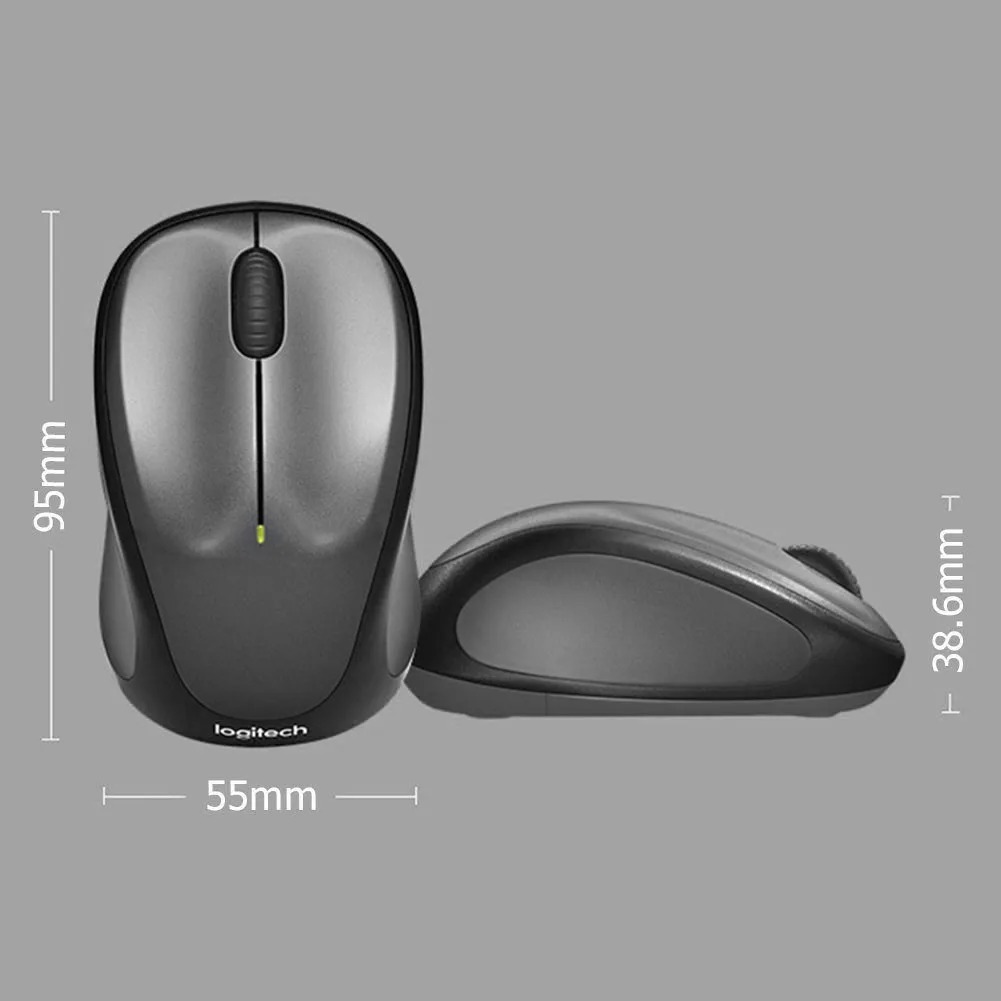Logitech Mouse Wireless Comfortable Feel 2.4GHz 1000 DPI - M235 Gambar produk Logitech Mouse Wireless Comfortable Feel 2.4GHz 1000 DPI - M235
