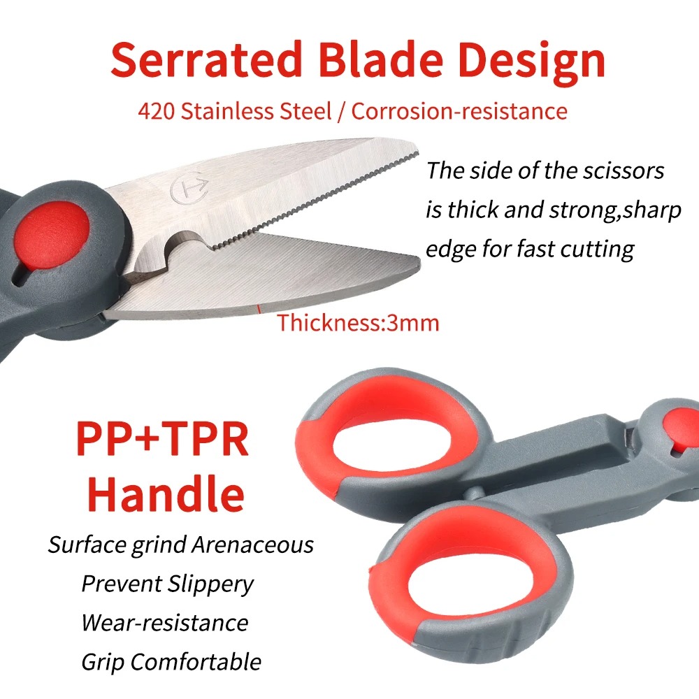 SAMOLLA Gunting Multifungsi Stainless Steel 420 Fishing Scissor - SM-42 Gambar produk SAMOLLA Gunting Multifungsi Stainless Steel 420 Fishing Scissor - SM-42