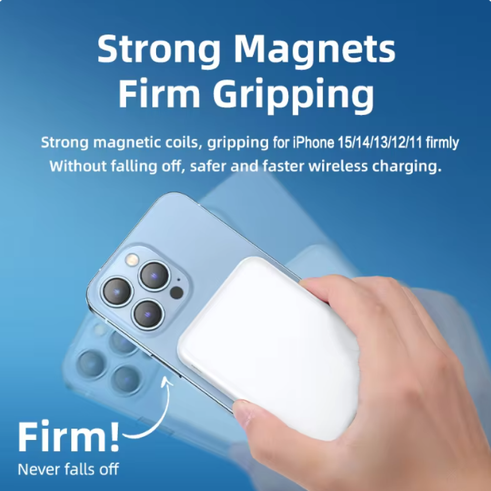 Uvolt Power Bank 10000mAh Wireless Magnetic MagSafe PD Type C 20W - UV855 Gambar produk Uvolt Power Bank 10000mAh Wireless Magnetic MagSafe PD Type C 20W - UV855