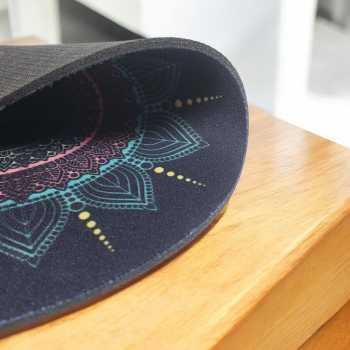 Gambar produk Comfast Mouse Pad Bulat Anti Slip Vintage Bohemian 200x200x3mm Blue Moroccan Floral